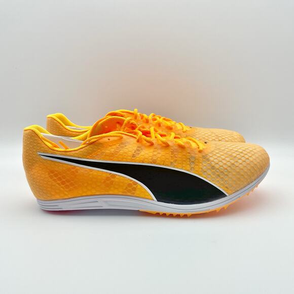 Puma Men's EvoSpeed Distance 11 Running Shoe Size 9.5 Orange Black Track NIB - Picture 2 of 12